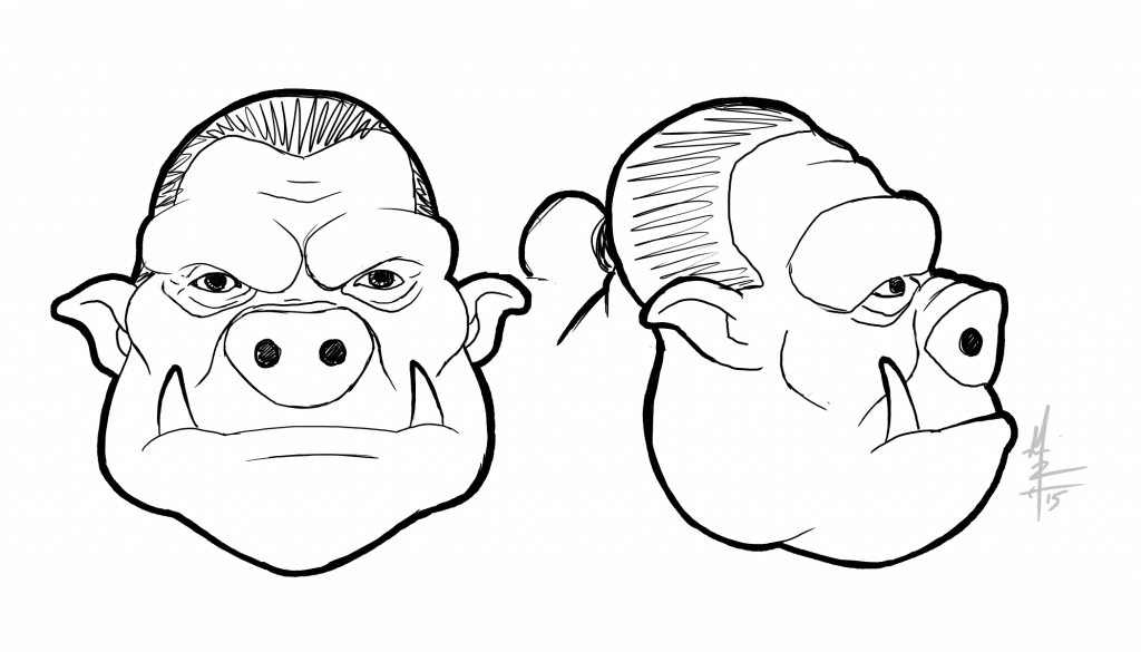 Orc Head Illustration