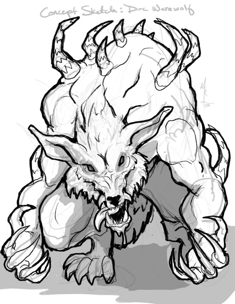 Dire Werewolf Sketch
