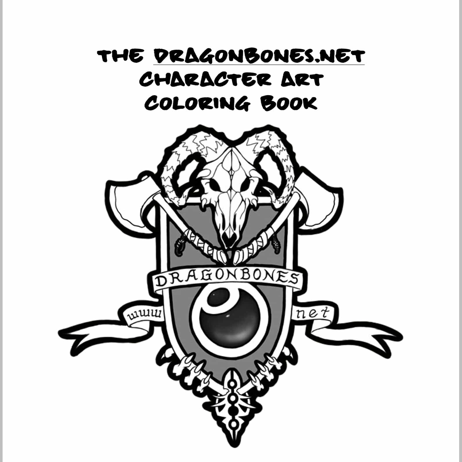 dragonbones.net character art coloring book