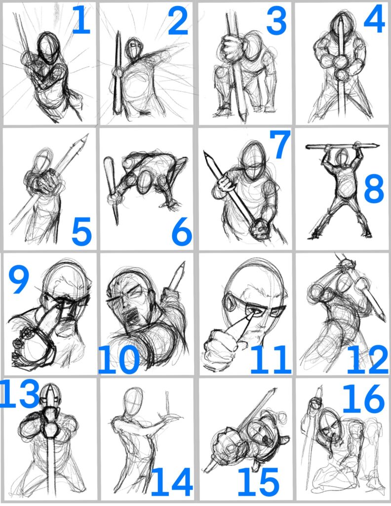 A collection of thumbnails for folks to choose from.