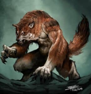 Werewolf for weretober by @FrostLlamzon on X